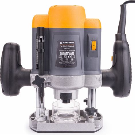 Défonceuse fraiseuse électrique 2000W – Vitesse 11500-30000 tr/min – Profondeur de fraisage jusqu'à 50 mm – Pour bois, aluminium et plastique – Powermat (1/7)