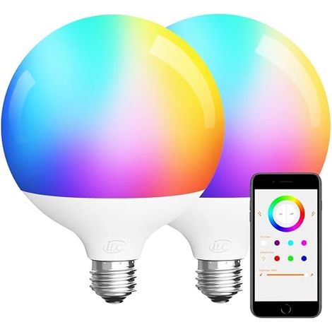 G120 LED E27 Ampoule Globe Bluetooth 15W Φ 120mm Changement de Couleur Température de Couleur 2700K - 6000K 150W Équivalent (1/5)