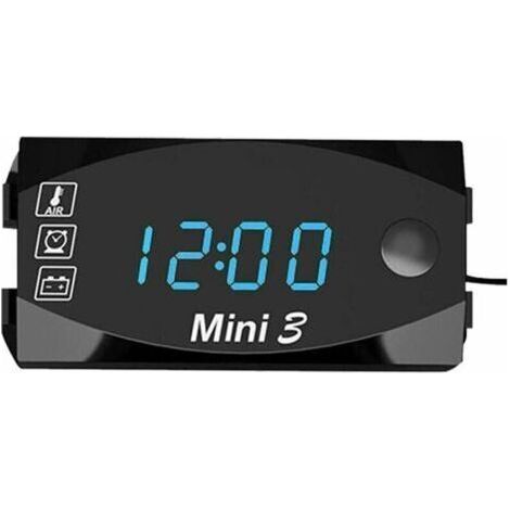 Compteur Moto Digital - Compteur Moto Universel, 6V-30V Moto Horloge Électronique Thermomètre Voltmètre IP67 Étanche À La Poussière Étanche Montre LED (1/4)