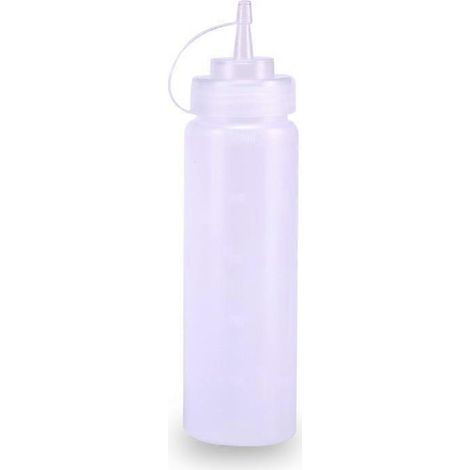 Bouteille à sauce, 240 ml, avec bouchon - Sans BPA - Idéale pour la maison et les restaurants (ketchup, moutarde, mayonnaise, sauce barbecue). (1/5)
