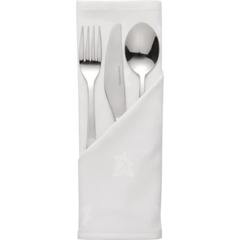 Serviettes blanches en coton motif feuille de lierre Luxor - MITRE LUXURY (1/3)