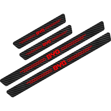 (Pour BYD1Rouge) 4 autocollants de protection de seuil de porte pour voiture BYD F3 E6 Yuan Plus Atto F0 G3 I3 Ea1 Song Max Tang Dmi (1/3)