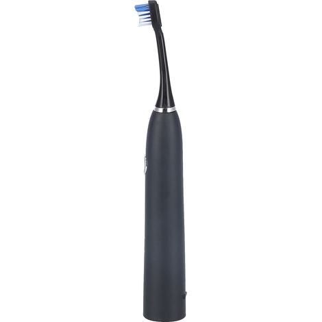 Brosse à dents électrique portable avec 3 têtes, rechargeable par USB 5V, pour adultes (noire) (1/5)
