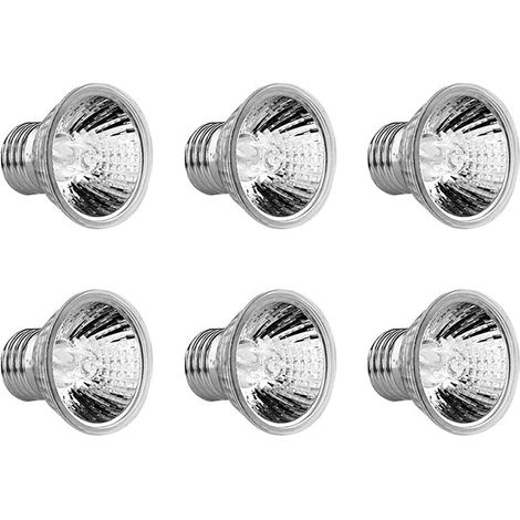 Lampe UVA UVB pour reptiles et tortues en aquarium, lampe solaire à spectre complet avec culot E27/E26, ampoule halogène 25 W pour reptiles et amphibiens (1/5)