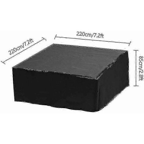Housse carrée pour spa extérieur - Protection solaire pour meubles et tables de jardin - 220 x 220 x 85 cm (1/3)