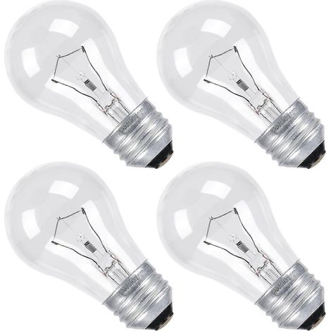 4er-Pack Ofenlampen 40W E26 A15 hitzebeständige Gerätelampen 2700K warmweiß dimmbar