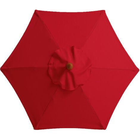 Housse de rechange pour parasol d'extérieur, pour parasol à 6 os, étanche 3M, Protection UV, rouge (1/5)