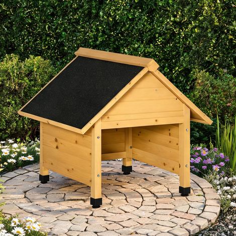 Abri bois pour tondeuse robot avec toit bitumé 75 x 76 x 70 cm (1/5)