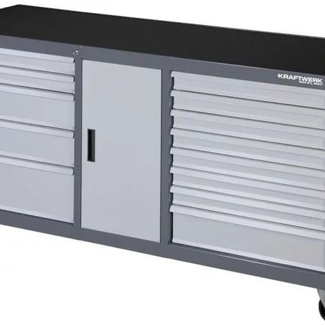 Kraftwerk – Servante d'atelier XXL 13 tiroirs – Charge maximale 500 kg – Dimensions 1805 x 470 x 1000 mm – Système anti-basculement (1/3)