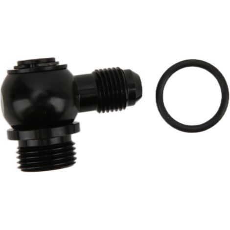 DEESSE SHOP-Ensemble de Boulons Banjo ORB8 (3/4 UNF), Adaptateur Banjo AN6 avec Pivot, Conception Basse Hauteur, Aluminium + Caoutchouc, Résistant à la Corrosion, Antirouille, usiné avec. (1/5)