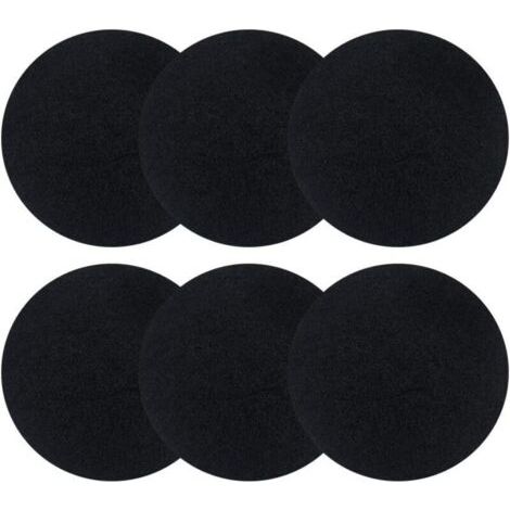 Pair Lot de 6 filtres à Charbon pour bacs à Compost de Cuisine – Filtres à Charbon Actif épais pour Poubelle de Cuisine, 1 cm d'épaisseur