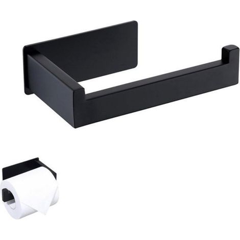 Porte-essuie-tout - 1 pièce - Porte-rouleau de papier toilette - Étagère de salle de bain - Autocollant - Sans perçage - Pour (1/5)