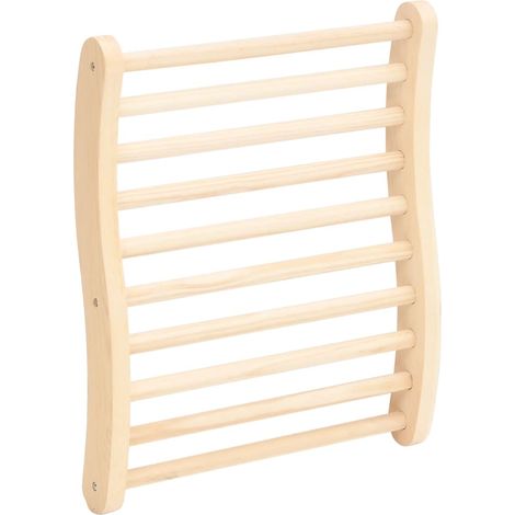 S-Shape Sauna Backrest Solid Wood Pine vidaXL