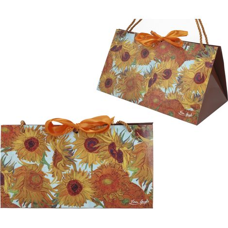 Set di 6 sacchetti regalo Carmani con girasoli di Vincent Van Gogh (1/5)