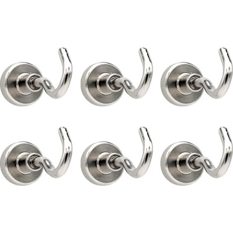 Magnetische Haken, starker Neodym-Magnet, 5,5 kg Zugkraft, für Küchenzubehör, 16 mm, 6er-Pack (1/5)