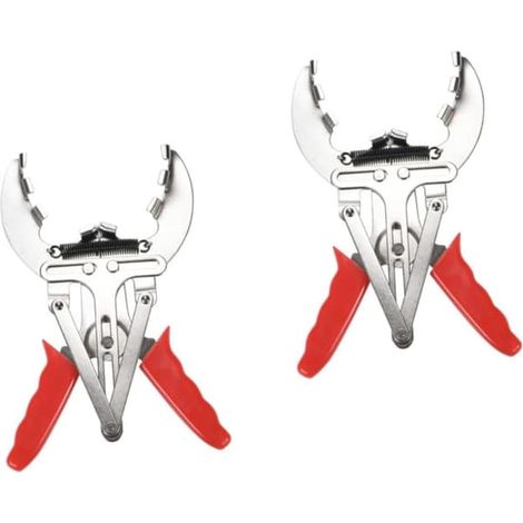 Kit d'outils de démontage de segments de piston en 2 pièces : outils automobiles, pince à piston, compresseur, extenseur rouge (1/2)