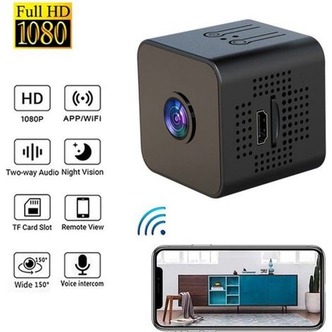 Mini Caméra - 1080P - Vision Nocturne Infrarouge - Détection De Mouvement - WiFi 2,4 GHz - Pour Intérieur Et Extérieur - 1 Pièce (1/5)
