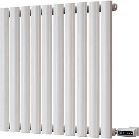 Omeara - White Horizontal Electric Radiator H600mm x W580mm Single Panel 300w Thermostatic WIFI (1/3)