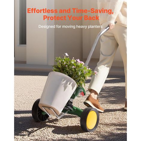 Diable de Transport pour Plantes en Pot, Chariot Déplace Pots de Fleurs de Jardin Robuste, avec Bras à Griffes Réglable, Capacité Charge 65 kg, Verrouillage Sécurisé, pour Intérieur, Extérieur (1/5)