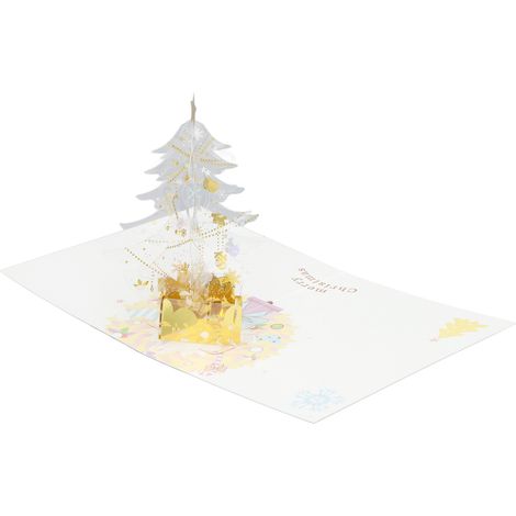 Cartes de Noël 3D, cadeaux de Noël, sapins de Noël, vœux de fin d'année, cartes de remerciement (1/5)