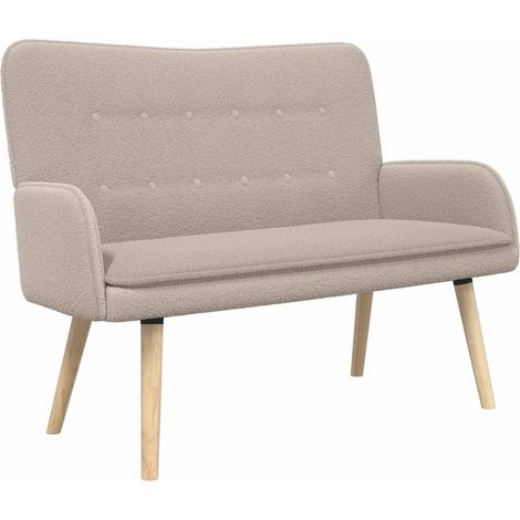 2-Seater Sofa Light Grey 115 x 61 x 87 cm Bouclé vidaXL (1/5)