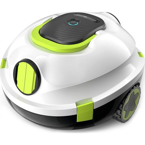 INSE Y20 blanc et vert MEDOXA robot de piscine sans fil, autonome, pour nettoyage de fond et de parois de piscine, autonome, sans fil, haute