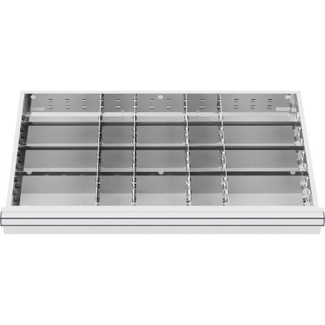 STIER Schubladeneinteilung Metalleinteilung BLH 75 mm Innenmaß 800x450 mm 20 Fächer (1/4)