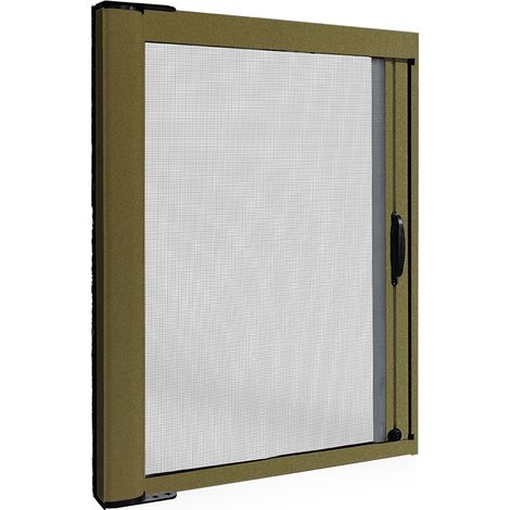 Zanzariere A Rullo Per Finestre Scorrevole Laterale 150x250 Riducibile Bronzo (1/5)
