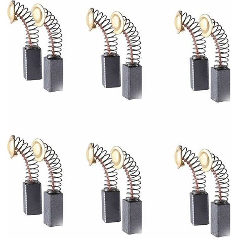 royaluxe -Balais de Charbon,12 Pcs Balai Charbon decker,Balai Charbon Meuleuse,Durable,Utilisé pour Le Marteau éLectrique,Meuleuse D'Angle,Raboteuse éLectrique,Meuleuse éLectrique, Taille (6,5X7,5X12 (1/3)