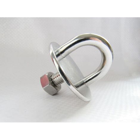 Stainless Steel Round Eye Plate with M6 Screw Thread & Nut (5MM Heavy Duty Marine Deck) (1/2)