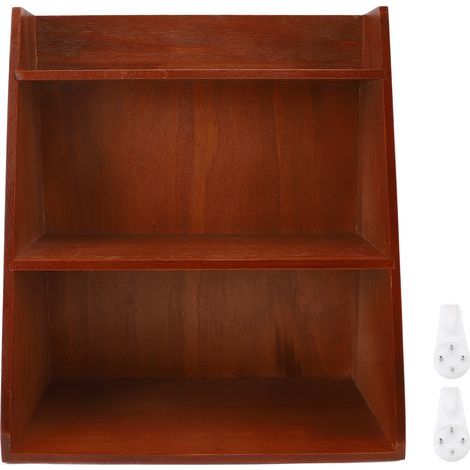 Organisateur d'articles divers de bureau, étagère de rangement en bois multicouche Vintage pour parfums et cosmétiques (1/5)