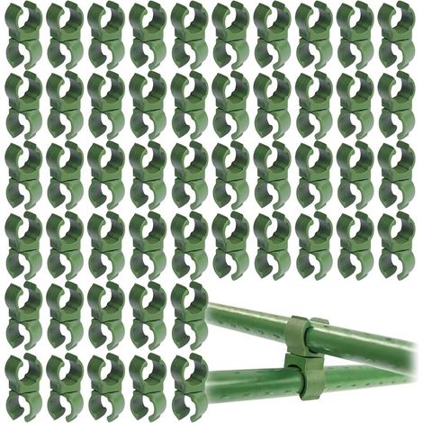 50 Pflanzenrankgitterverbinder, verstellbare Pflanzenrankgitterverbinder aus Kunststoff, Pflanzenstängel-Befestigungsclips, multifunktionale Gartenclips (Durchmesser 11 mm)