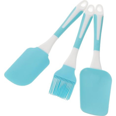 Set 3 Pièces Spatules Silicone de Badigeonnage et Grattoir en Silicone Résistant la Chaleur Design Simple Facile à Racler pour Pâtisserie et Cuisson (1/5)
