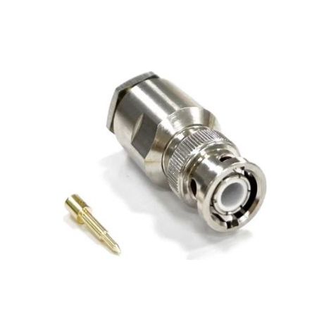Connecteur coaxial RS PRO Mâle Droit, raccordement Par serrage, à souder 50O Montage sur câble ( Prix pour 1 )