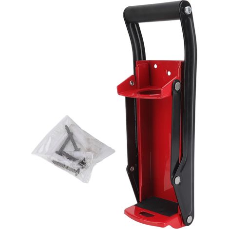 Broyeur de canettes de bière avec poignée souple et tapis antidérapant, fixation murale, utilisation facile, broyeur de canettes en aluminium pour canettes de 473 ml et 355 ml (1/5)