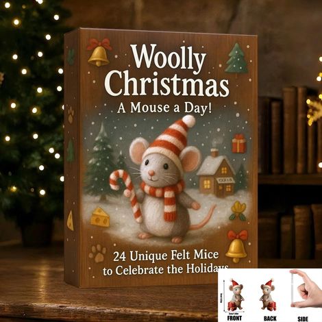 Calendrier De Lavent Souris - 24 Jours - Décor Accroche Acrylique - Pour Adultes - Calendrier De Compte À Rebours De Noël (1/5)