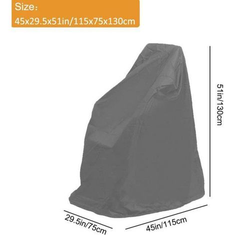 Housse Fauteuil Roulant - Oxford 210D Impermeable - Pour Fauteuil Electrique Scooter Mobile - 115 x 75 x 130 cm - 1 Piece (1/5)