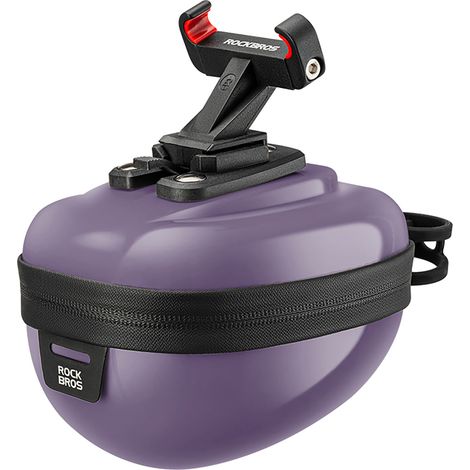 Bolsa rígida para bicicleta, alforja de carcasa dura, 0,4 l - negra (1/4)