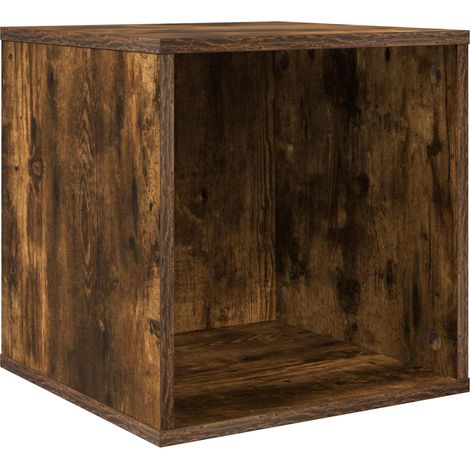 Vinyl Album Box Räuchereiche 37 x 36,5 x 38 cm Holzwerkstoff vidaXL