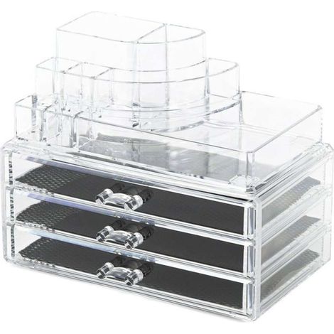 Compactor - Organizador de cosméticos 24x15x19 cm, plástico transparente RAN5055 (1/5)