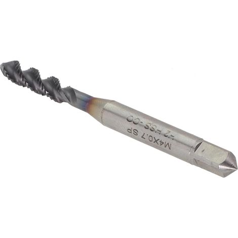 Taraud M4x0,7 56mm HSS/inox nitruré pas à droite, pour bronze (1/5)