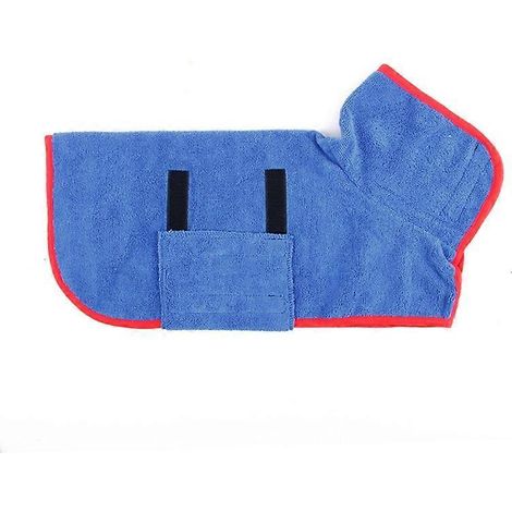 Unisex-Mikrofaser-Bademantel für Hunde und Kätzchen, tragbares Strandtuch für Haustiere, Größe XS, Blau – Accessoires für Welpen und Hunde