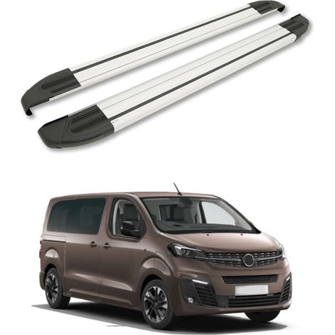 TURTLE kompatibel mit Opel Zafira Life (Mk3) 2019-2025 / Kurze Version Trittbrett Brillant Grau