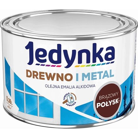 Alkyd-Emaille für Holz und Metall braun 0,36 l - 5EMAL.BRĄ0,4