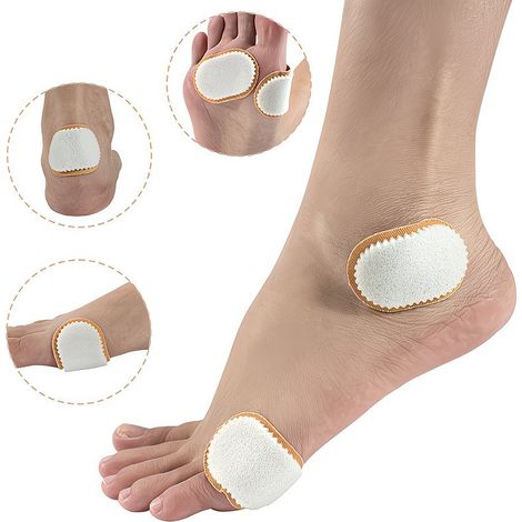 Lot de 5 semelles anti-friction douces en polaire pour soulager les douleurs aux pieds et protéger les talons hauts. (1/3)