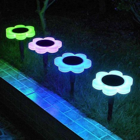 Gartenbeleuchtung, Solar-Wegeleuchte, wasserdicht, farbwechselnd, Landschaftsleuchte mit automatischer Ein-/Ausschaltfunktion, Nachtlicht, kompatibel mit Garten-Weihnachtsdekoration (1/5)