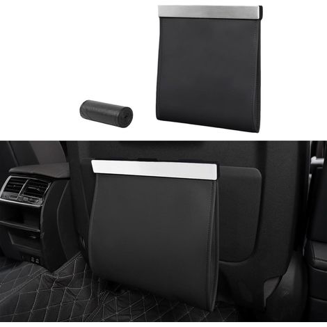Poubelle voiture cuir PU - Magnétique pliable - 12 sacs (1/5)