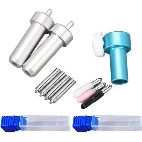 Schneidemaschinen-Klingenset mit feinen Klingen, Universal-Stiftadapter und Halterung