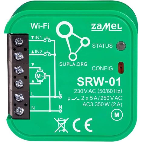 Zamel Supla SRW 01 módulo negro control de persiana