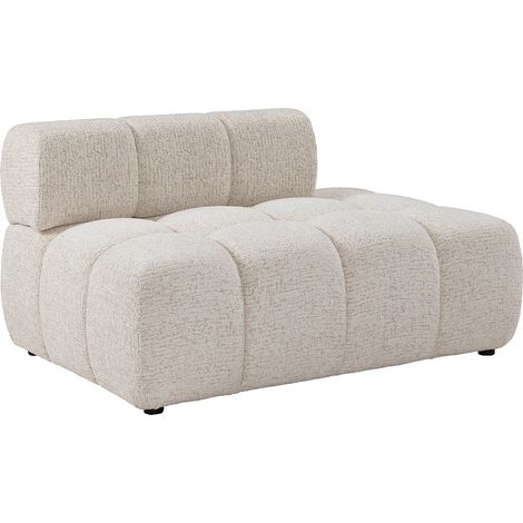 Chaise longue destra in tessuto melange beige - FACIVIL